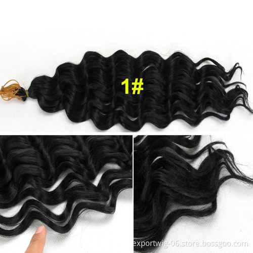 Deep Wave Braiding Hair Weave Bundles Wonder girl Hair Extension Hair Bundles No Tangle Deep Wave Bundles Synthetic Braiding